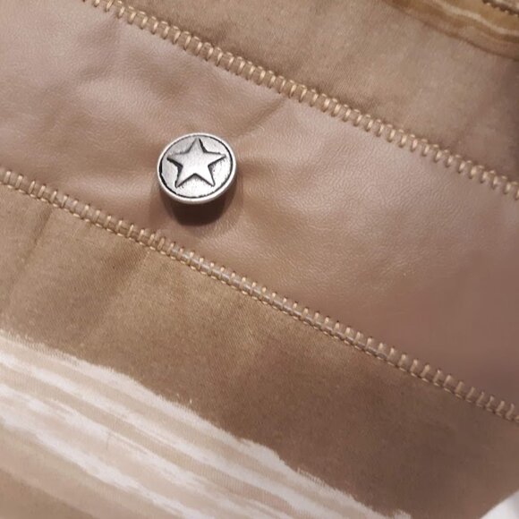 New South Western Stripe Clutch travel Hanging Clutch make-up bag Brown Wristlet - Picture 5 of 5